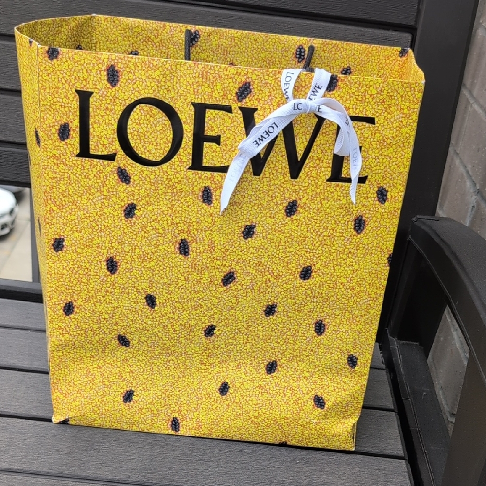 Loewe Yellow Patterned Tote Bag